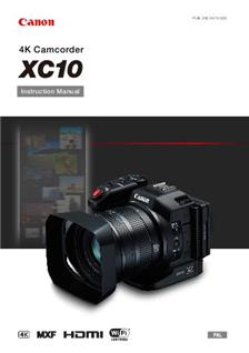 Canon XC 10 manual. Camera Instructions.
